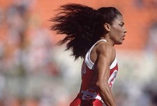 Summer Olympics Closeup of USA Florence Griffith Joyner in action - Old Photo