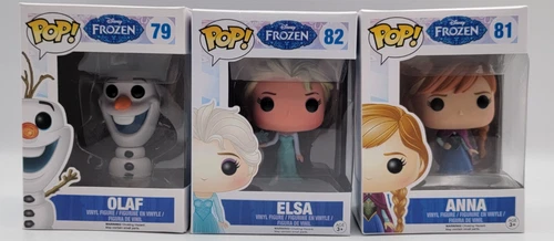 Disney Funko Pop Frozen Elsa Anna Olaf 79 81 82 Figures Lot