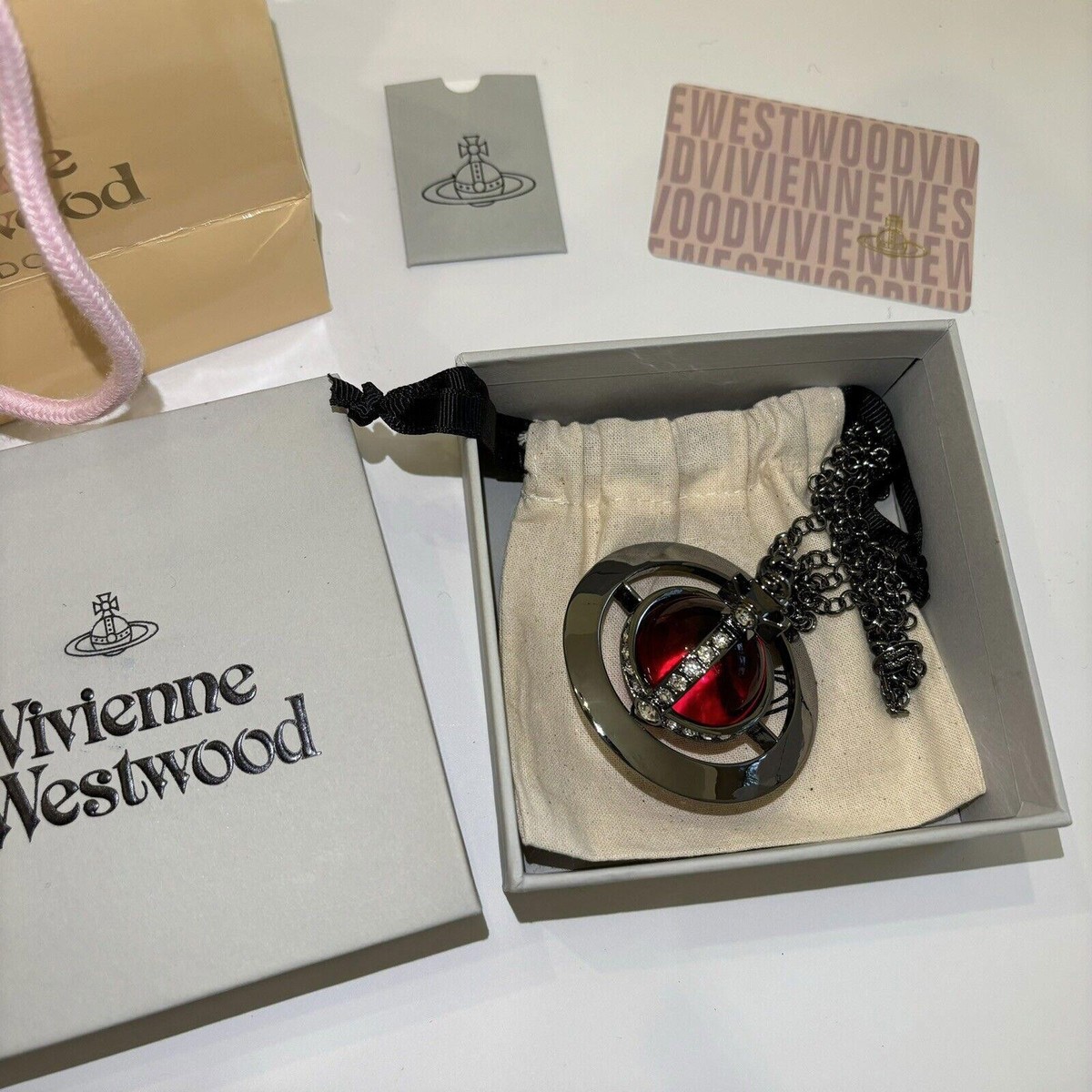 小物 Vivienne Westwood Orb Pattern Stall vivienne westwood Nana giant 3D orb With Burgundy Crystal