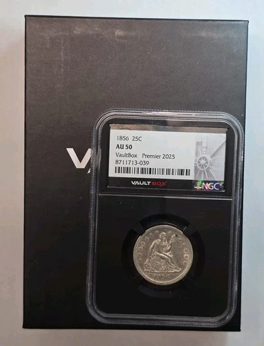1856 Seated Liberty Quarter VaultBox Premier 2025 NGC AU50