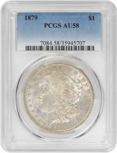 1879 Morgan Silver Dollar AU58 PCGS