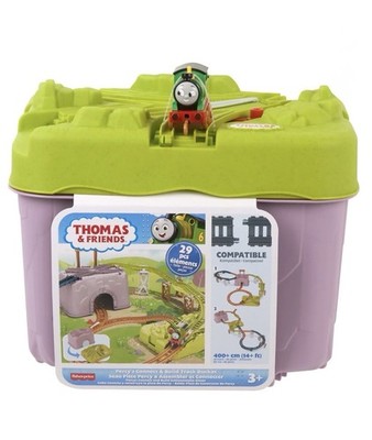 NEW Thomas & Friends Toy Train Set, Percy s Connect & Build Track Bucket 28pc 3+