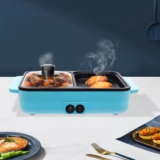 Multifunctional Electric Baking Tray Electric Hot Pot and Frying Pan BBQ Grill