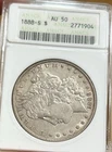 1888-S Morgan Silver Dollar ANACS AU50 Old Soapbox Holder - Spinner!