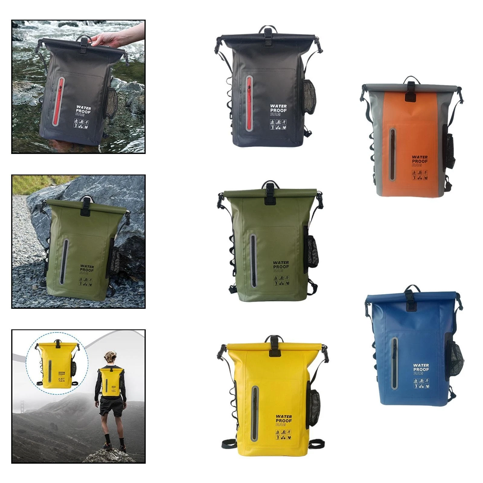 Hiking Backpack Water Resistant Casual Daypack Trendy Travel Bag for Climbing