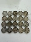 Lot Of 20 90% Silver Mercury Dimes Various Years