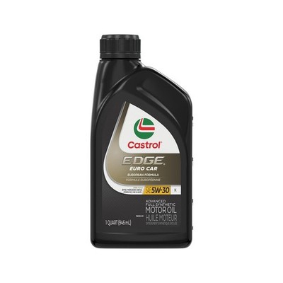 Castrol EDGE Euro 5W-30 K Advanced Full Synthetic Motor Oil, 1 Quart, Pack of 6