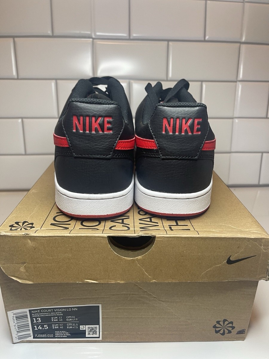 Nike Shoes Men's 13 Black/Red Court Vision Low Next Nature Bred | eBay