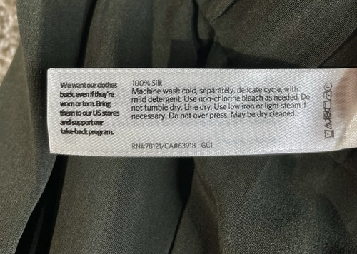 Eileen Fisher Pants Women's SP Wide Leg Pull On 100%Silk Green NWT - Picture 5 of 9