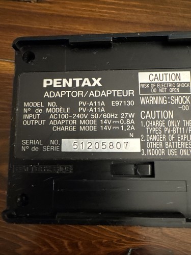 Pentax Power Adapter PV-A11A for VHS Camcorder with Battery side and Camera side - Picture 7 of 14