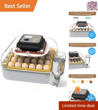 30 Egg Incubator Plastic 14x14x9 Automatic Turner, Humidity Display for Hatching