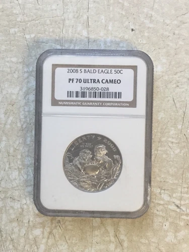 2008-S NGC MS70 ULTRA CAMEO BALD EAGLE COMMEMORATIVE HALF DOLLAR 50c