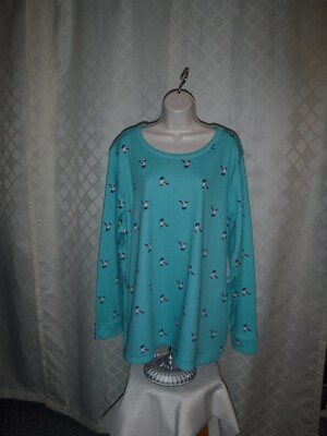 Size Plus Long Sleeve Crewneck Sweatshirts  size ,3X,Croft & Barrow Multi Color
