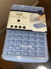 Simplified Ice Cube Tray with Lid scoop & Bin - Odor-Preventive Ice Storage Set