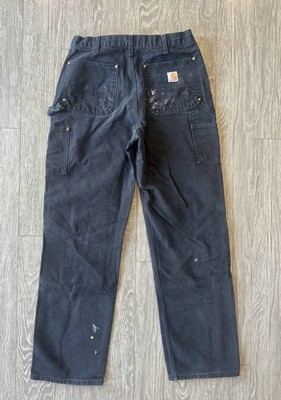 USA製 カーハート ダブルニーB01 BLK 34x30