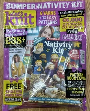 Let’s Knit Magazine Bumper Nativity Kit M2022 Issue 188 6 Yarns 23 Patterns