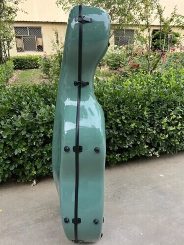 Strong Carbon Fiber 4/4 Hard Cello Case Box,Two bow holder, White Black Red Blue - Picture 25 of 82