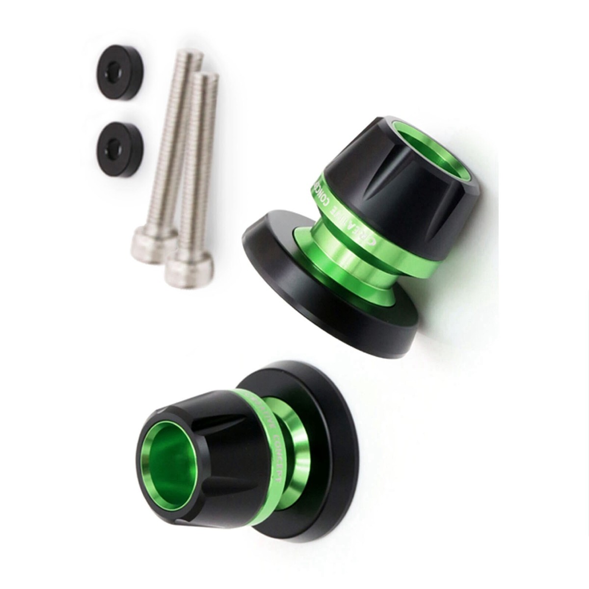 専用　BB00 Green BB01 8MM CNC Paddock Stand Spools For Kawasaki Z H2 20