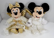 Angel Mickey  Minnie Mouse Bean Bag Plush 10"