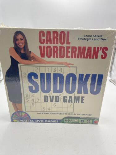 Mattel Sudoku DVD Game Carol Vordermans Over 400 Challenges NEW Sealed