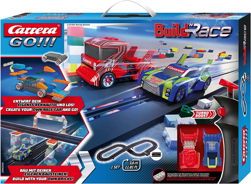 GO!!! Build 'N Race 62529 Racing Set 3.6 Electric Powered Slot Car Racing Kids T