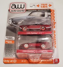   Chase  Auto World 1966 Pontiac GTO  1994 Pontiac Firebird T/A 2 Pack Ultra Red