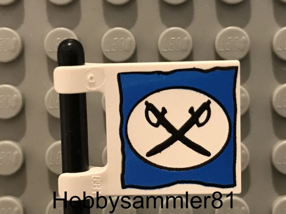Lego 2335px4 Flagge 2x2 Kavallerie weiß bedruckt aus Set 6706 6761 6762 6769 #57 - Bild 1 von 1