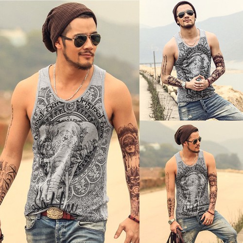 MEN MUSCLE SLEEVELESS SPORTS VESTS 