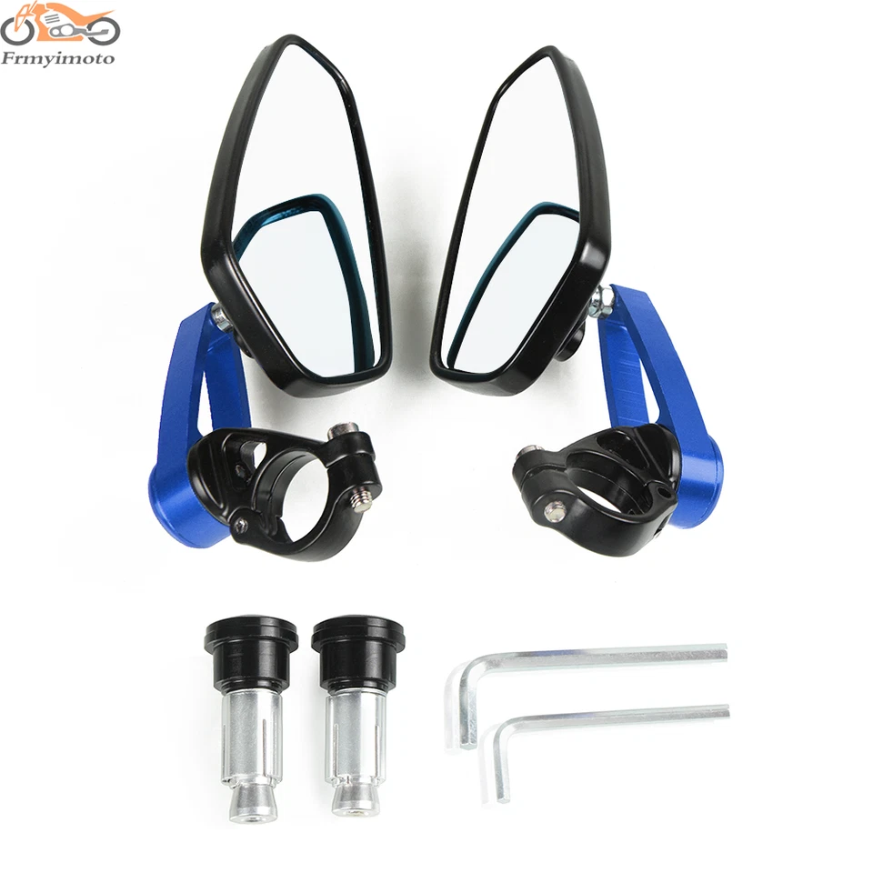 360° Moto Rétroviseur + Embout de Guidon pour Yamaha MT-07 MT-09 MT-10 01 FZR400 - Photo 4/4