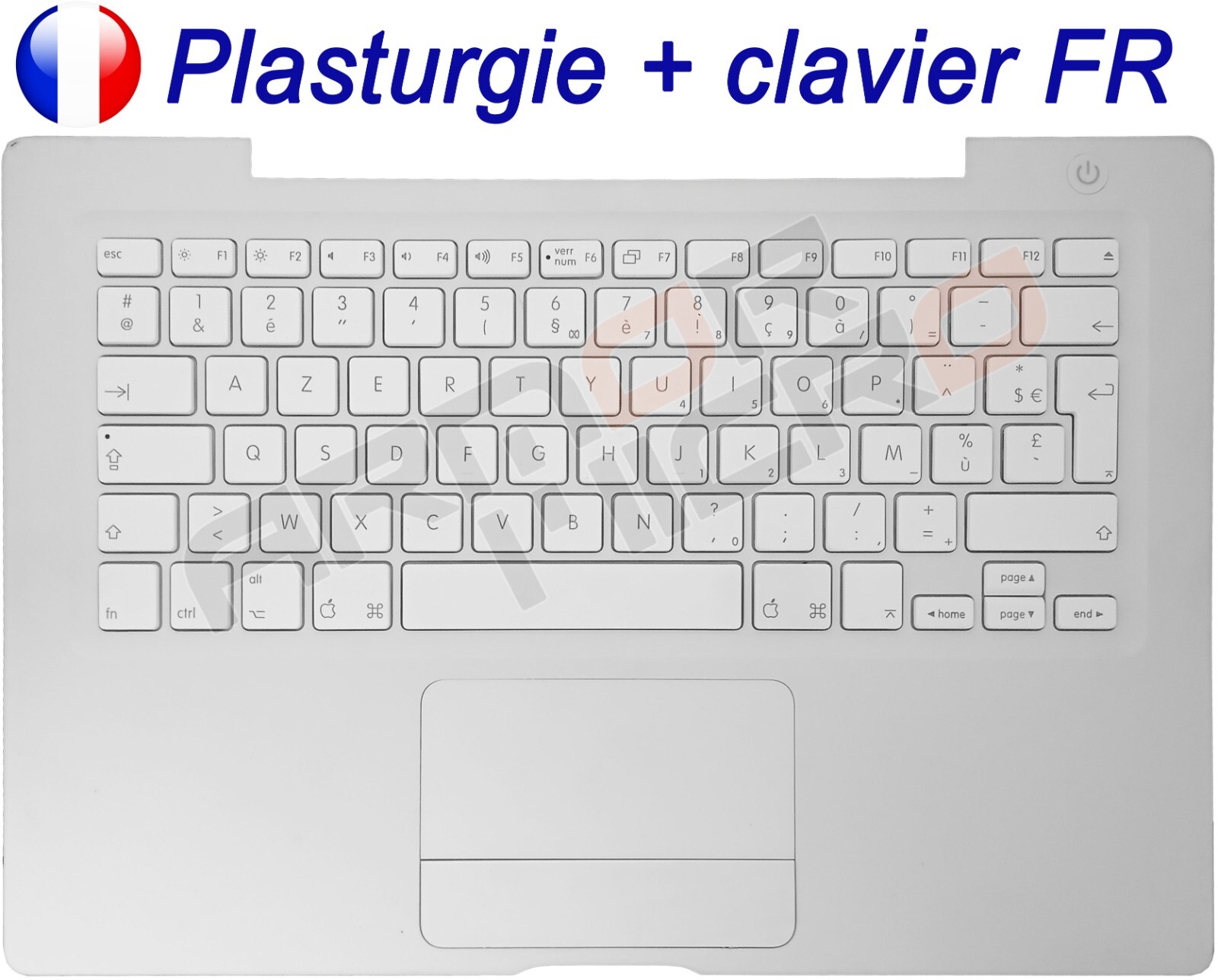 Plasturgie et Clavier AZERTY Blanc pour MacBook 13 A1181 Topcase Complet