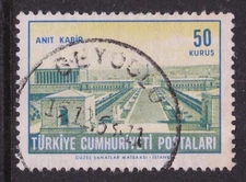Turkey 1969 BEYOGLU POSTMARK on Anit Kabir 50k  VGC