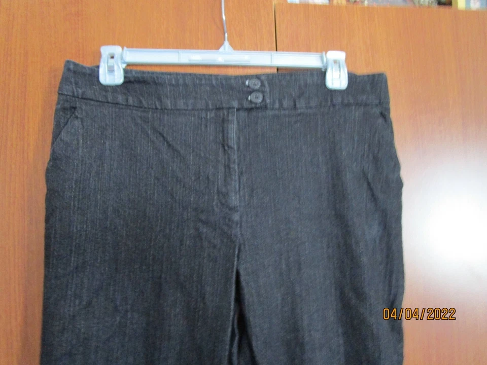 Jones Wear Stretc Charcoal Jeans Sz 16 Cotton Spandex Waist 37 Inseam 31 Rise 12 - Image 2 of 4
