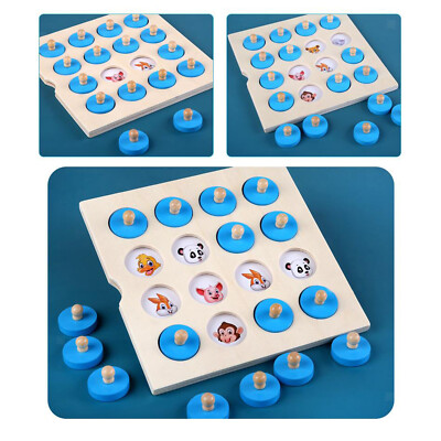 Kinder Holz Memory Schach Matching Game Training 3D Puzzle Entwicklung Spielzeug