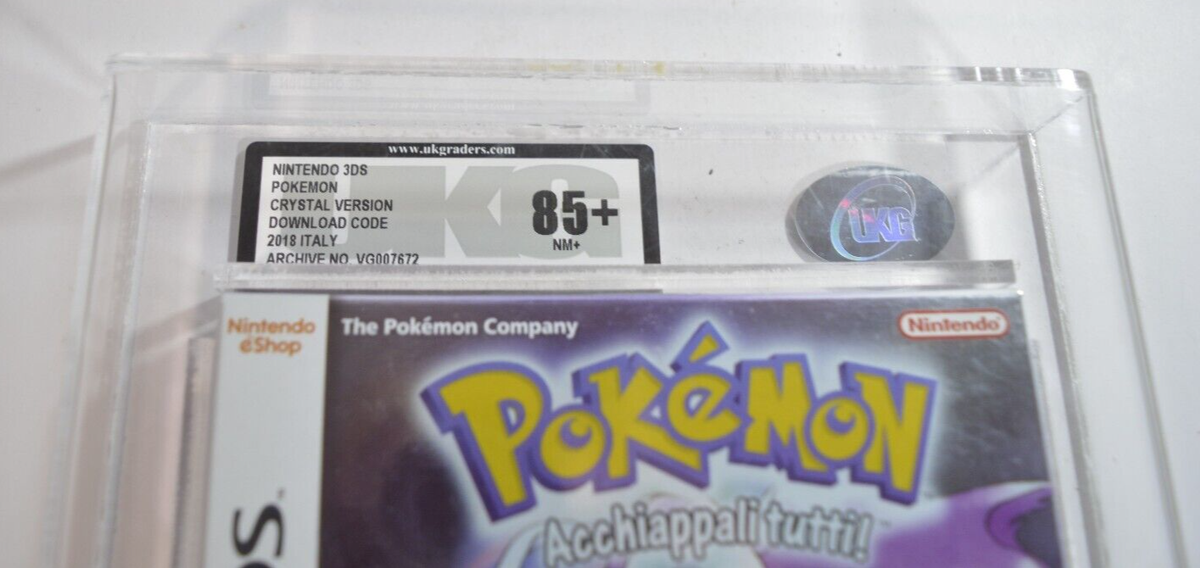 Pokemon Cristallo ukg 85+ Nintendo 3DS CIB Italian Version Europe
