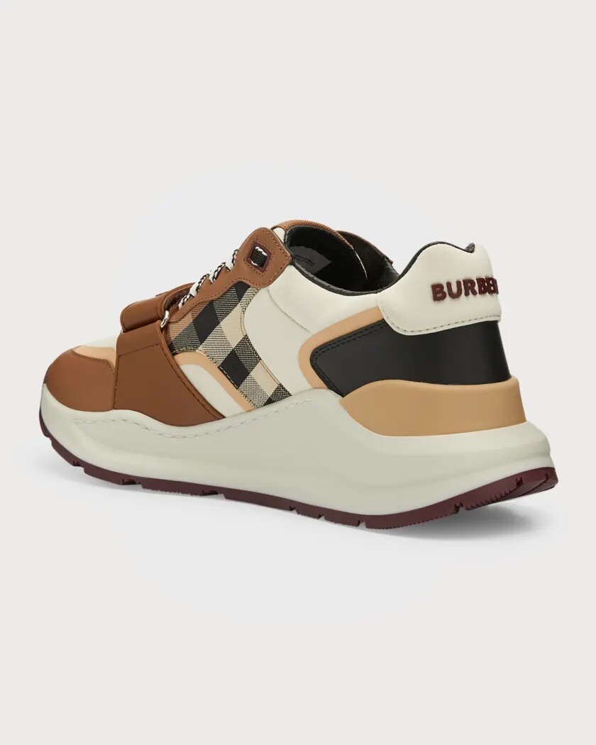 Burberry Ramsey Vintage Check Grip Sneakers WHITEBIRCH BROWN 37EU image 4