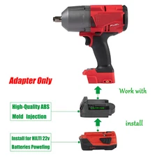Adapter Suitable for HILTI 22v Li-lon Battery To for Milwaukee M18 Cordless Tool