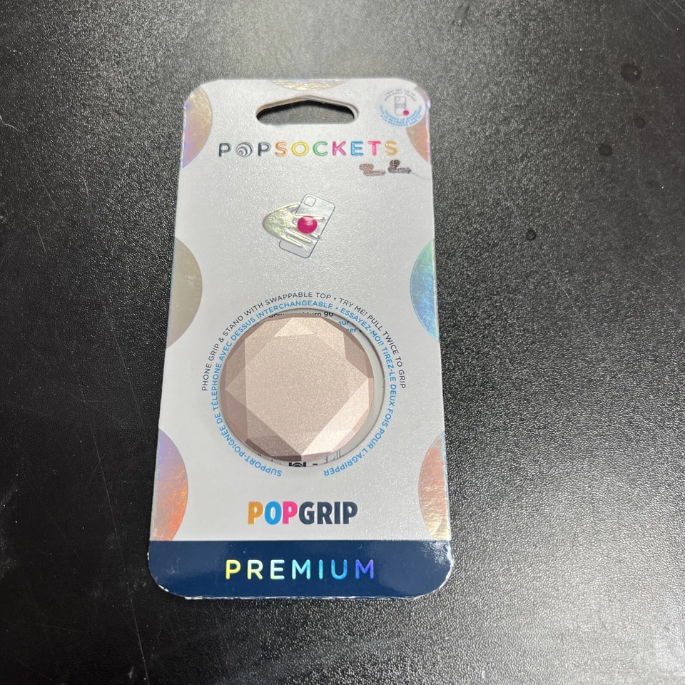Popsocket Diamond Rose Gold Facets Popgrip Premium Swappable Pop Sockets - Image 2 of 4