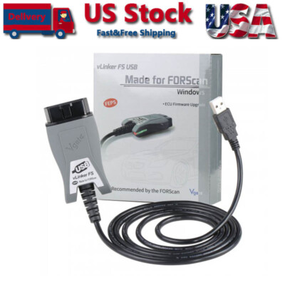 NEW Vgate vLinker FS ELM327 USB Adapter OBD2 Diagnostic Interface For Ford/Mazda