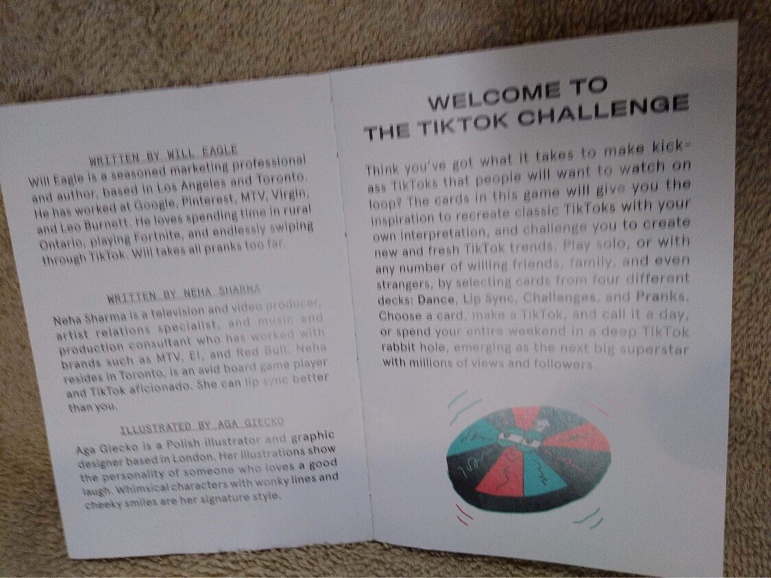 The TikTok Challenge by Will Eagle (2020, Cards,Flash Cards) Family Game #  | eBay