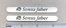 Sonus Faber Custom Engraved Silver Aluminum Speaker Badge PAIR Concertino 