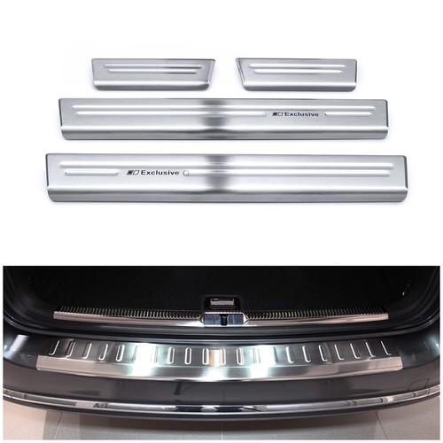 Protection Pare-chocs Arrière Chromé Brosse Pour VW Passat B7 SW 2010-2014 - Inox, Adhésif Fort
