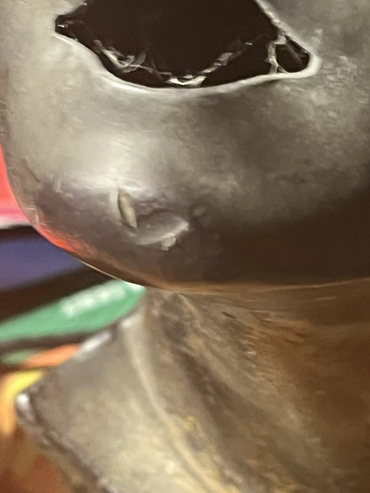 Art Deco 1920s Metal Statue Sculpture Fixture Decoration Woman Face Tobacciana - Image 4 of 4