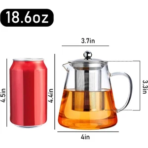 Clear Glass Teapot with Removable Infuser