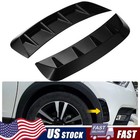 2pcs Side Fender Air Vents Wing Cover Trim Accessories Universal Glossy Black
