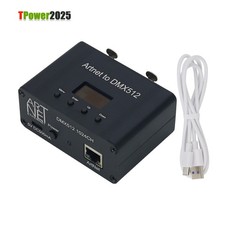 ARTNET to DMX512 Controller 2-Port Ethernet to DMX Adapter 1024-CH 5V DC500mA