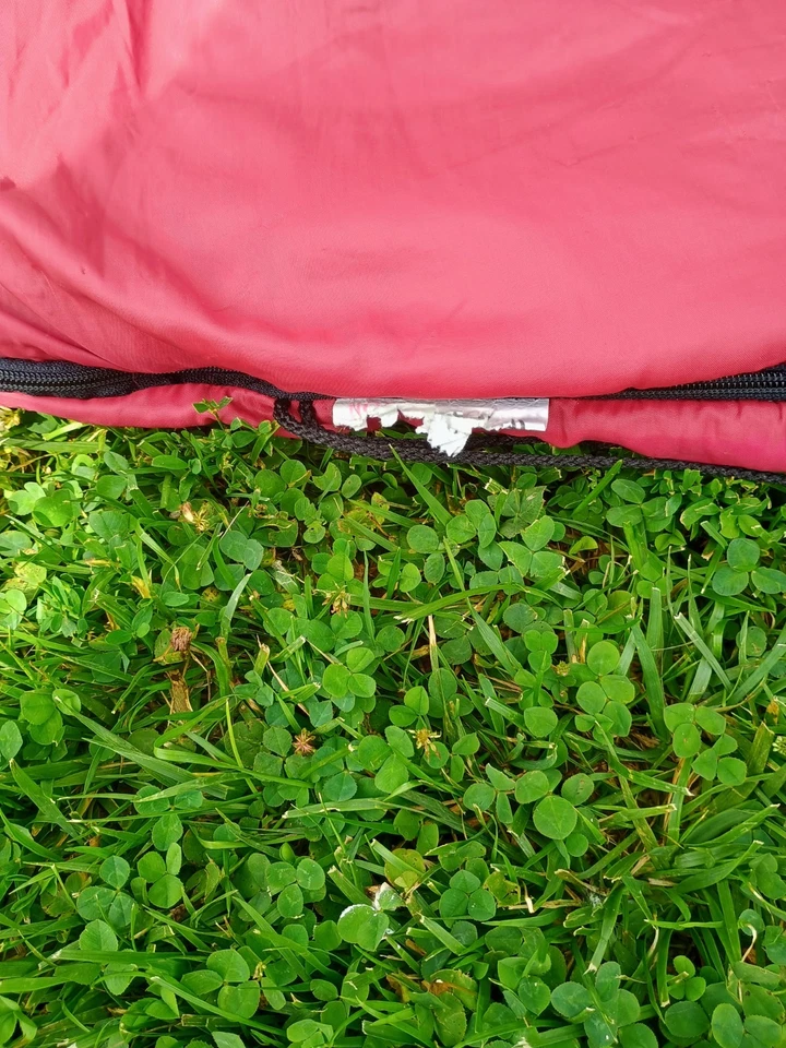 Coleman Sleeping Bag Geometric Large Oversize Roll Flannel Canvas 33x72 Vintage - Image 3 of 4