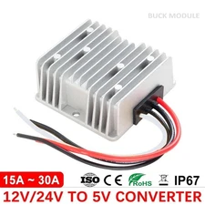 Step Down DC-DC Converter 12V 24V to 5V 15A 20A 30A Buck Voltage Regulator 150W