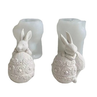 Cute Easter Bunny Making Mould DIY Aromatherapy Gypsum Making