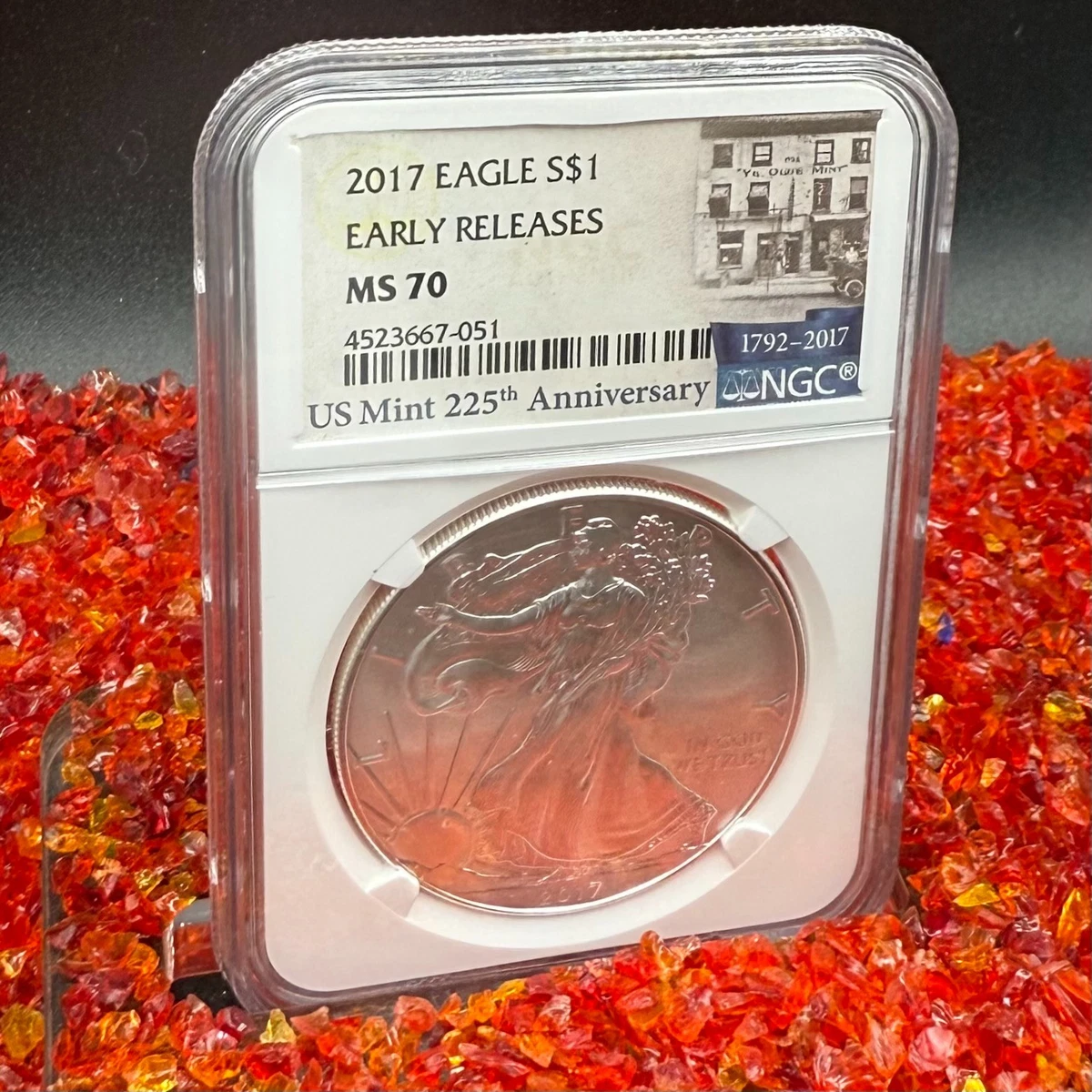 コレクション 2017 American Eagle Silver Dollar MS70 25+ American Eagle MS 70 Graded 2017 Silver Bullion Coins for sale