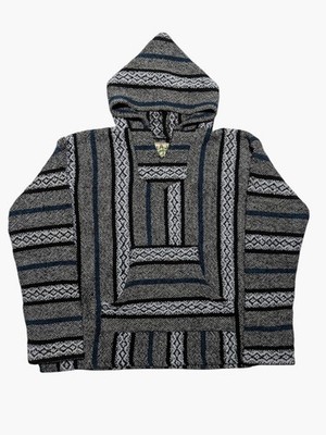 Baja Joe Hoodie Mens M Baja Surf Hoodie Drug Rug Beach Hippie Boho Pullover